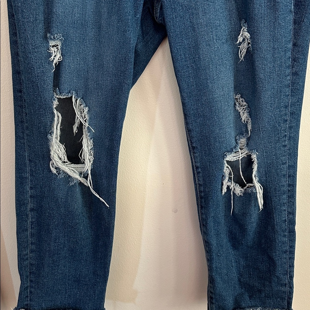 Old Navy High-Rise Blue Straight Jeans - Picture 3 of 4